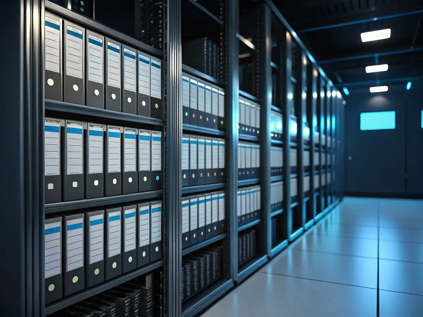 A digital rendering of the Marseille Economic Archives being digitized, highlighting the technological aspect of preserving historical data.